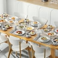 thumbnail image 6 of VEWEET Dinnerware Sets, Porcelain Dinner Set for 12, 100-Piece Ivory White, Series Nikita, 6 of 7
