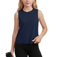 thumbnail image 2 of Nilvkv Girls Athletic Tank Tops, Girls Tank Tops, Kids Solid Sleeveless Round Neck Fast Dry Breathable Sporty Top Summer Unisex Blue 11-12 Years, 2 of 8