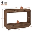 thumbnail image 6 of Aufeile 43" Entryway Table, Curved Console Table for Entryway, 2-Tier Wood Sofa Table with Open Storage Shelves Behind the Couch, Narrow Entry Table for Hallway Entrance Foyer, Walnut, 6 of 10