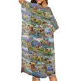 thumbnail image 4 of HELLHERO High Quality Fabrics Bathing Suit Cover Up for Summer Kimono Free Size Long Kimono Swimsuit Cover Up Scenic Horses, 4 of 6