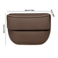 thumbnail image 2 of Tunhigl Car Seat Gap Storage Organizer Compact Leather Storage Solution for Small Items Universal Fit for All Vehicles Brown, 2 of 9