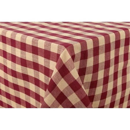 60 x 10 in. Table Cloth Burgundy Check