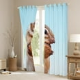 thumbnail image 3 of Erosebridal Kawaii Ground Squirrel Blackout Curtains Cute Hamster Curtains, Brown Nut Curtains & Drapes Blue Sky Living Room Curtains, Lovely Wildlife Window Curtains, 3 of 5