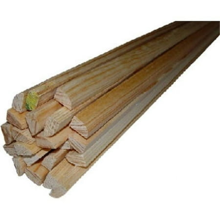 Alexandria Moulding 0W126-20096C1 Base Shoe Solid Pine Molding- 0.5 in. x 8 ft. - Pack of 10