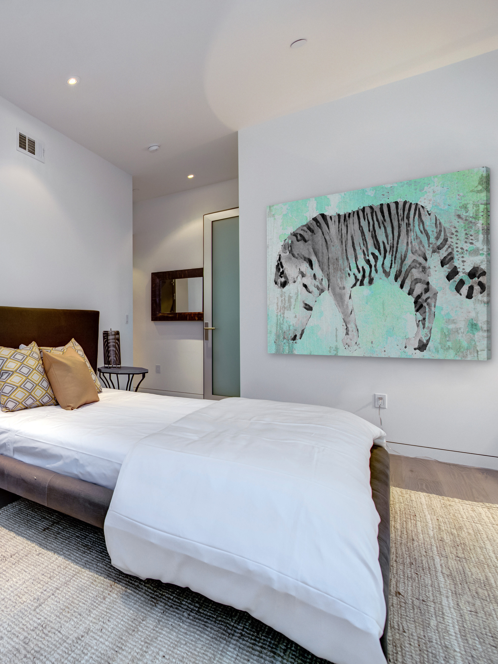 "White Tiger" Painting Print on Wrapped Canvas