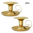thumbnail image 3 of Kearding Candelabros de mano de obra fina de Metal, 2 uds., con mango para eventos especiales, amplia aplicación Decoración del hogar Oro, 3 of 6