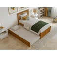 thumbnail image 4 of AFI Mission Twin Wood Platform Bed with Footboard and Twin Trundle, Light Toffee, 4 of 14