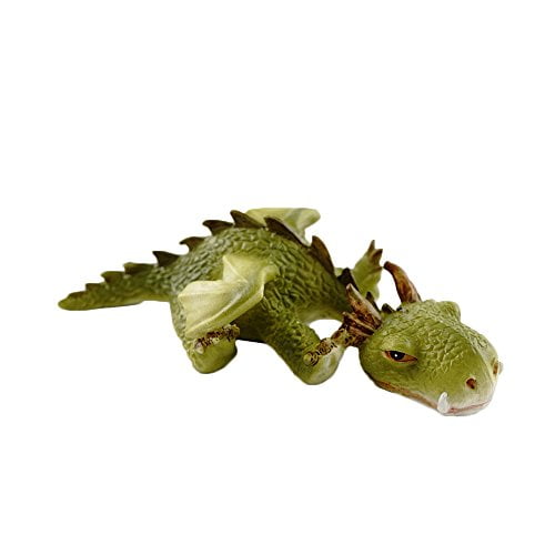 Top Collection Miniature Fairy Garden and Terrarium Statue, Sleepy Mini Dragon