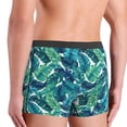 thumbnail image 4 of Men's Boxer Briefs, Banana leaves green Soft Comfy Mens Underwear Boxer Briefs Breathable With Widen Waist, 4 of 7