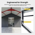thumbnail image 5 of VENTOPYR 12 ft x 25 ft 2-in-1 Carport with Storage Shed, Heavy Duty Steel Frame Car Canopy with 12" x 3" Tool Shed, Dark Gray, 5 of 13