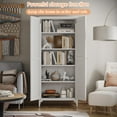 thumbnail image 6 of HUAXRON 64" Metal Garage Storage Cabinets with 4 Adjustable Shelves, Steel Utility Storage Cabinets for Home,Office,  Assemble Required, 6 of 10