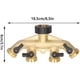 thumbnail image 2 of Divisor de manguera Conector de manguera de 4 vías G3/4 pulgadas Conector de manguera de metal de rosca hembra con 4 válvulas para balcón Jardín Riego Riego Lavado de autos Rojo Verde, 2 of 5