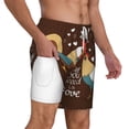 thumbnail image 2 of Kdxio Rooster And Chicken Print Men'S Swim Trunks With Compression Liner 7 Inch Inseam Quick Dry Swim Shorts, 2 of 7