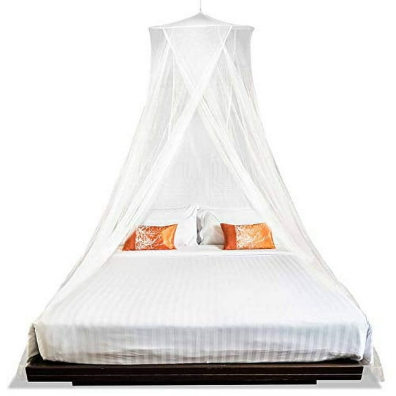 MEKKAPRO Extra-Large King Mosquito Bed Net, Made for King Queen and Twin, Two Openings Netting White