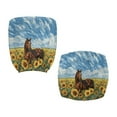 thumbnail image 6 of ZUXONGSY Sunflower Horse Office Chair Cover 2 Pieces Polyester Rolling Chair Cover Skin Friendly High Back Computer Chair Cover Suitable for Most Decorating Styles Decorating Old Chairs, 6 of 7