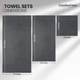 thumbnail image 3 of Canadian Linen Royale Towels, Pack of 3 (Bath, Hand, Face Cloth Set), Soft Absorbent Cotton Lightweight Quick Dry Towel for Home Spa Salon Gym, Dark Grey, 3 of 9