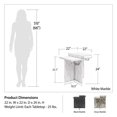 thumbnail image 2 of CosmoLiving by Cosmopolitan Brielle Accent Table, White Faux Marble, 2 of 8