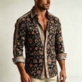 thumbnail image 5 of Vetsdori Mens Summer Collar Shirts Long Sleeve Big and Tall, Breathable Button down Work Casual Stylish Graphic Tops for Men, 5 of 6