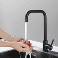 thumbnail image 3 of Stainless Steel Kitchen Faucet with Durable Surface Treatment, Single Handle for Black Kitchen Accessories_Perfect Gift, 3 of 4