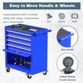 thumbnail image 6 of Aukfa Tool Box, 24.5 in Steel Rolling Tool Chest & Cabinet on Wheels for Garage, 4-Drawer, Blue, 6 of 10