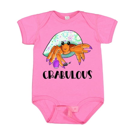 

Inktastic Crabulous Cute Hermit Crab with Purple Nail Polish Gift Baby Boy or Baby Girl Bodysuit