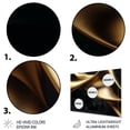 thumbnail image 3 of Designart "Surreal Tides in Gold and Black I" Fractals Metal Wall Decor, 3 of 5