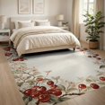 thumbnail image 3 of ODIKA 8'x10' Washable Area Rug Durable, Non-Slip Cherries Door Cherry Botanical Print Rectangular Vintage Flowers for Living Room, Under Sectional, Family, 3 of 7