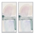 thumbnail image 2 of Designart "Pastel Tranquility in Serene Shades I" Abstract Liquid Ink Framed Wall Art Set Of 2 - Modern Blue Frame Gallery Set For Office Decor, 2 of 6
