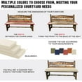 thumbnail image 6 of Outdoor Bench Cushion 4 inches Memory Foam Waterproof Patio Furniture Bench Cushion Porch Swing Cushion with Handle and Adjustable Strap, 42 x 18 Inch Cream, 6 of 14
