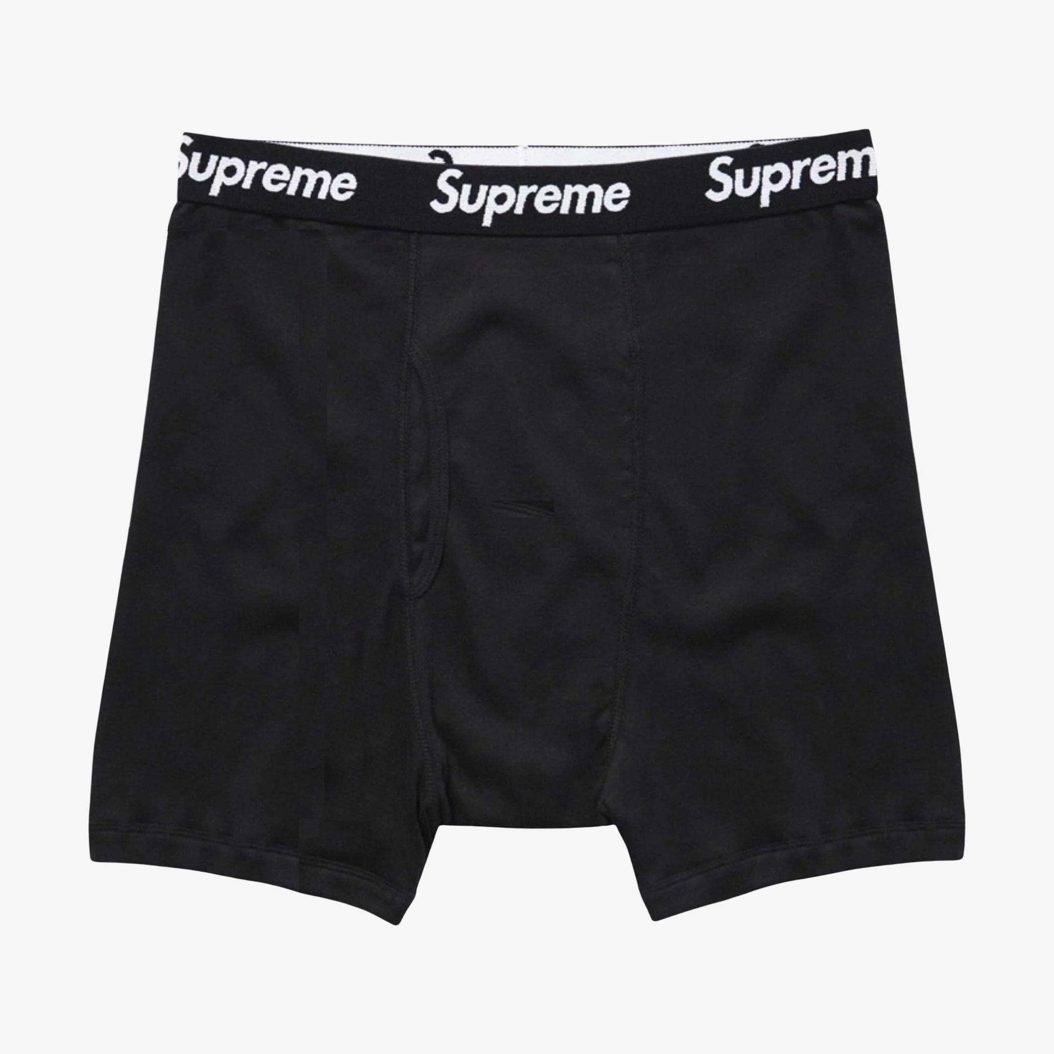 Supreme x Hanes Boxer Brief (1 Single Boxer Brief of Each) Black and White