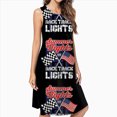 thumbnail image 2 of Racing Summer Nights Race Track Lights Flags Dress Elegant Party Dresses Evening Dresses Women Dress Sleeveless Dress Ladies Dresses, 2 of 4
