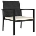 thumbnail image 5 of vidaXL 3 Piece Garden Dining Set Poly Rattan Black, 5 of 5