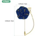 thumbnail image 3 of Rose Brooch Pin Cloth Flower with Gold Leaf Brooch, Lapel for Men Wedding Accessories, 3 of 5