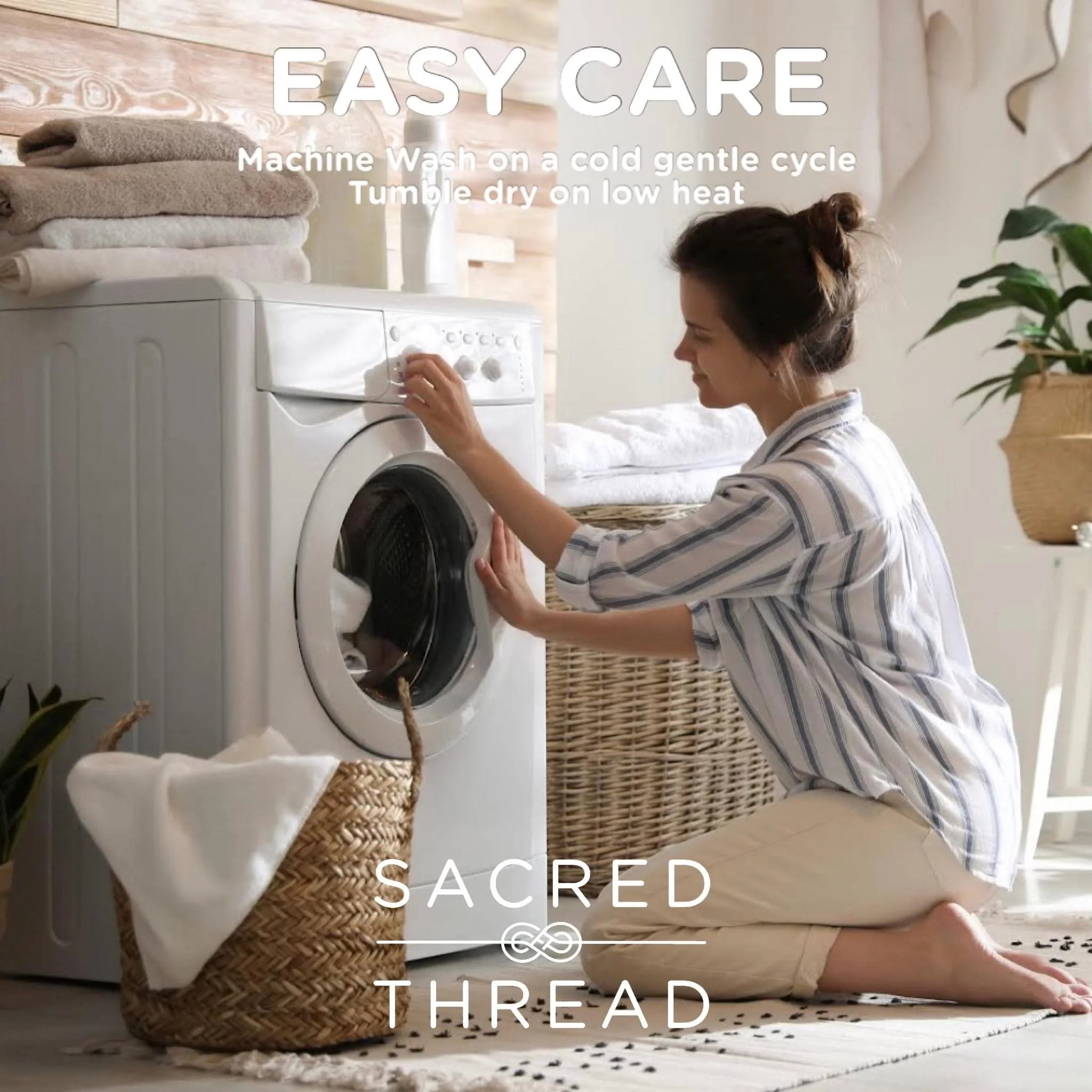 Sacred Thread Memory Foam Wedge Pillow, 12" Elevated Triangle Pillow for Sleeping & Relaxing