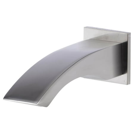 Nickel Polished Filler - ALFI Trade AB3301-BN Brushed Nickel Curved Wallmounted Tub Filler Bathroom Spout