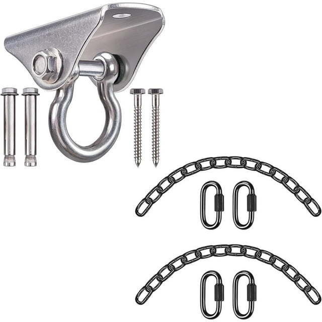 Ensemble de Cintres pour Balançoire Robustes et Chaînes Suspendues, Capacité de 1000 LB, Utilisation Intérieure/extérieure, Parfait pour Chaises Hamac, Balançoires de Porche, Sacs de Frappe