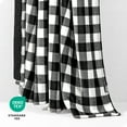 thumbnail image 3 of Bare Home Plush Sherpa Bed Blanket - Fluffy & Soft - Reversible - Lightweight - Twin/Twin XL, Buffalo Plaid - White/Black, 3 of 4