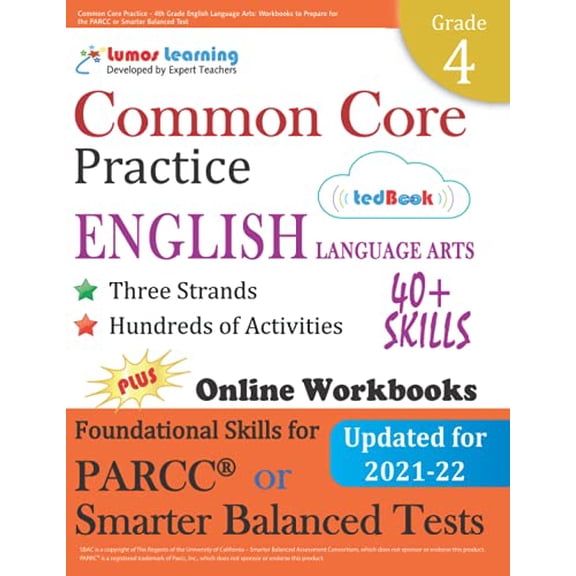 Pre-Owned Common Core Practice - 4th Grade English Language Arts: Workbooks to Prepare for the PARCC or Smarter Balanced Test: CCSS Aligned: Volume 3 (CCSS Standards Paperback