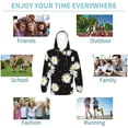 thumbnail image 5 of Lsque Daisies Flowers Patten Youth Hoodie Sweatshirt Pullover with Kangaroo Pocket Boys and Girls Hoodie Warm Hoodie for Kids-Medium, 5 of 6