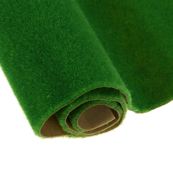 Uxcell 8pcs Artificial Model Grass Mat 9.84 x 9.84" Green for Garden Lawn Model