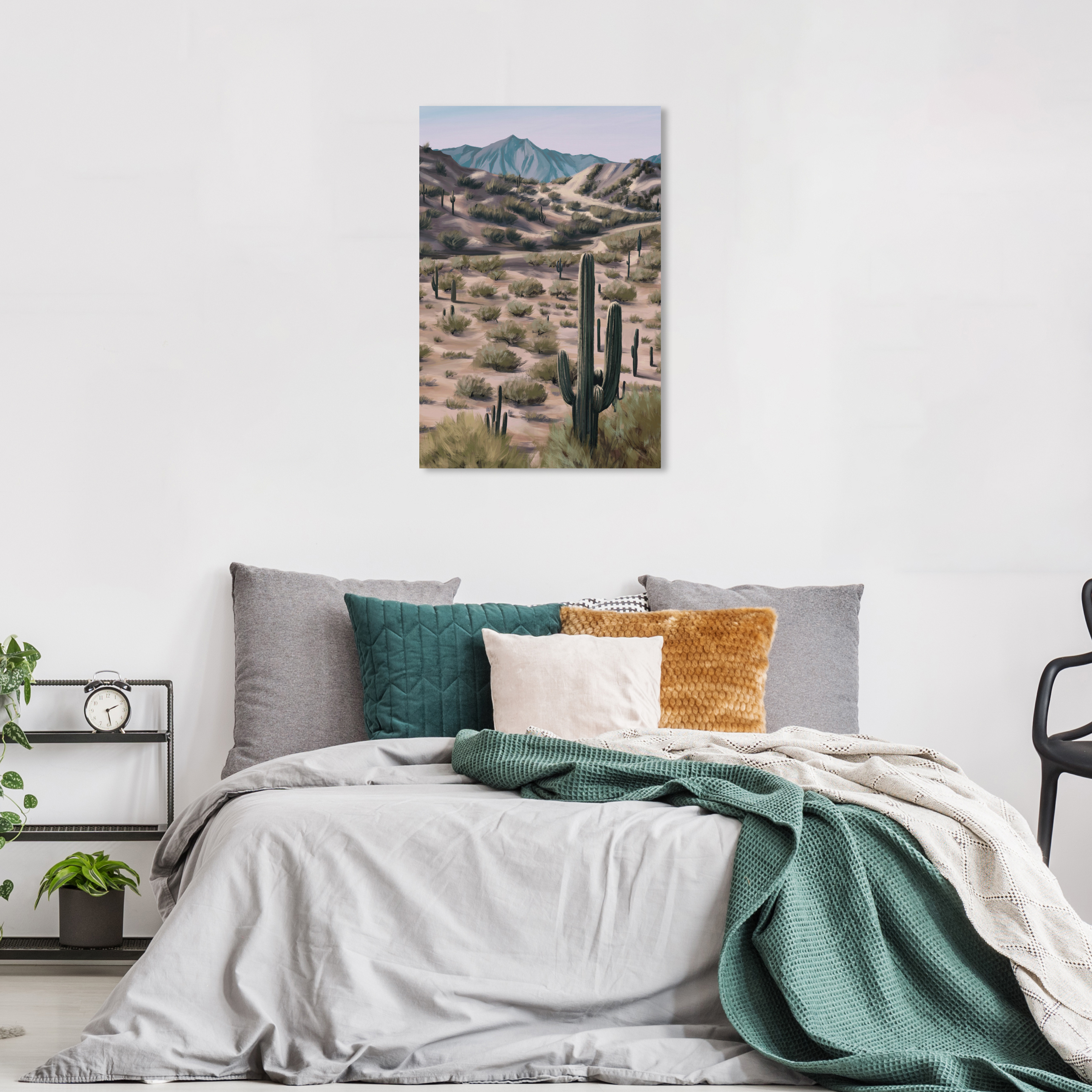 Desert Landscape Nature and Landscape Wall Art Print Brown 24x36