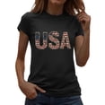 thumbnail image 2 of Vetsdori Women's Patriotic T Shirts USA Years Anniversary Fourth of July Pullover Short Sleeve Summer,Casual Graphic Red White and Blue Fashion Tops for Women Crew Neck, 2 of 7