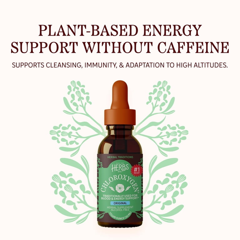 Herbs ETC ChlorOxygen 1 FZ, contains approx 3,330 mg chlorophyll