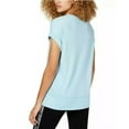 thumbnail image 2 of Calvin Klein Women's Asymmetrical V-Neck Fitness Top, Baby Blue Small - NEW, 2 of 2