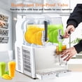 thumbnail image 4 of Garvee Commercial Slushie Machine Dual 4L Tanks, 370W Stainless Steel Frozen Drink & Margarita Maker, Self-Cleaning, for Home Cafe Restaurant, 4 of 12