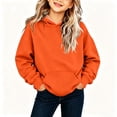 thumbnail image 2 of RYRJJ Girls Boys Hooded Sweatshirts Kids Fall Trendy Pullover Casual Long Sleeve Hoodies Cute Oversized Pocket Sweatshirt Tops, 2 of 9