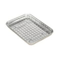 thumbnail image 3 of Bandeja de horno con rejilla, bandeja para hornear con rejilla para enfriar, recipiente para alimentos, bandeja de goteo de acero inoxidable para uso 235 cm x 175 cm x 25 cm, 3 of 8