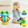 thumbnail image 2 of Bewildely El kit de aprendizaje estimula la creatividad de los niños con la construcción de música apilable en forma de pirámide Juguetes de construcción 30 piezas, 2 of 6