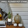 thumbnail image 3 of HEALEEP 1Set Wood Flowerpot Stand for Indoor Garden Accessory Round Chinese Style 4.7x4.7x3.9in, 3 of 8