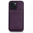 thumbnail image 2 of Leather Wallet Phone Cases Compatible with iPhone 13 Case 2 in 1 Detachable Back Cover with Card Holder for Men/Women ,Magnetic PU Leather RFID Blocking Flip Kickstand Credit Slots,Darkpurple, 2 of 8